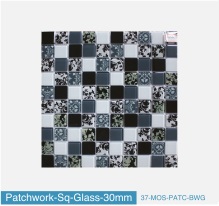 Patchwork-Sq-Glass-30mm 37-MOS-PATC-BWG